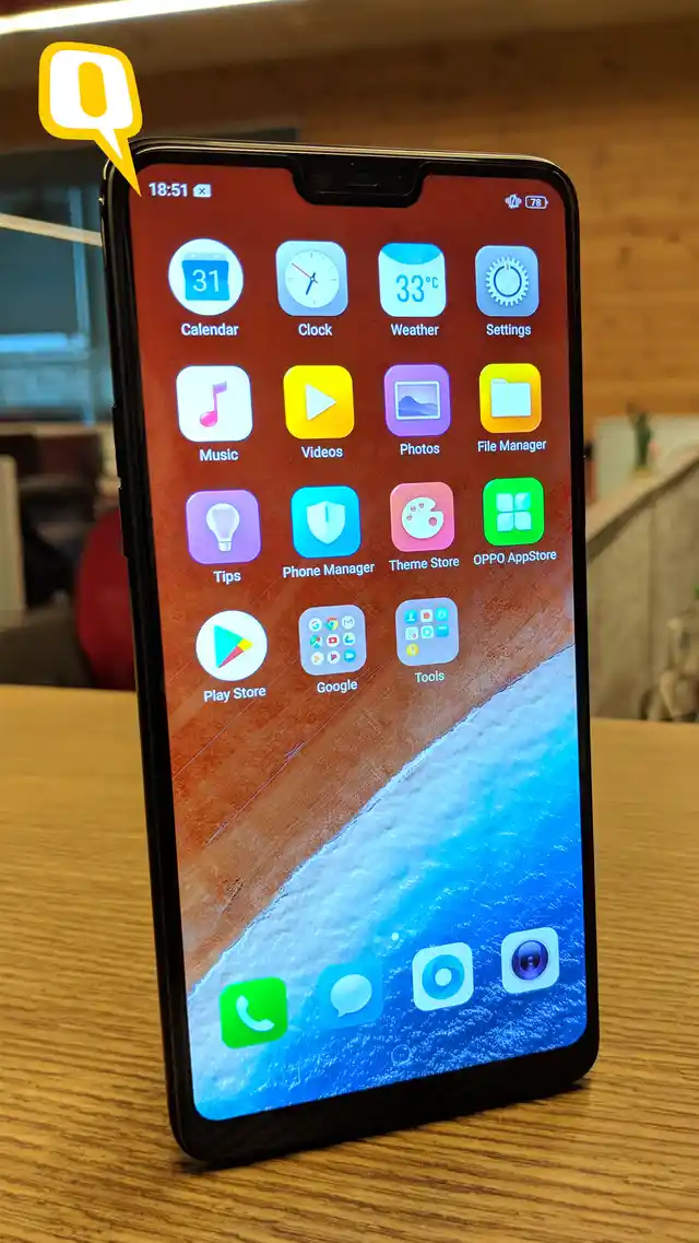 The phone has a longish design with an unusual 19:9 screen ratio.