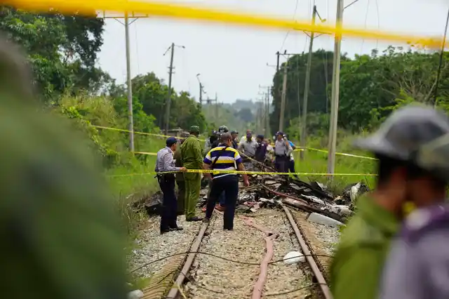 Debris from the crash