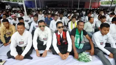 Different activist groups took part in a mass hunger strike to protest against the Citizenship (Amendment) Bill 2016, in Guwahati on 29 May, 2018. Image used for representation.