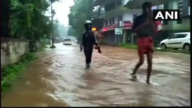 Heavy rains lashed Kannur and Kozikode in Kerala.