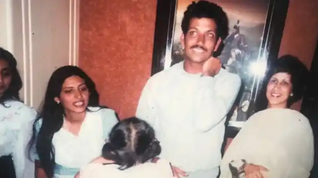 Mohinder ‘Jimmy’ Amarnath at the celebration after the 1983 World Cup win.