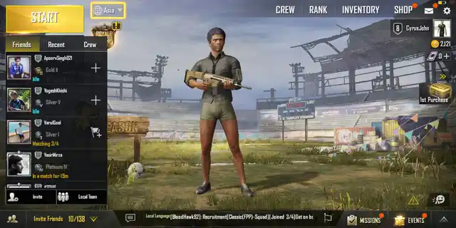 On the left of the home screen you can see all your Facebook friends who are active, idle or playing the game