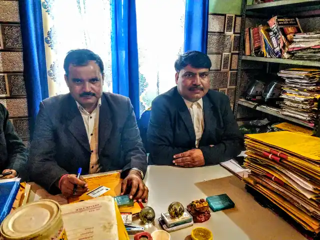 Satendra Kumar Singh and Satish Kumar Rajwal in the Meerut Bar Association.
