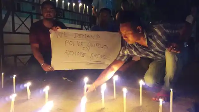 In chilling videos that have gone viral, locals beat the two men mercilessly with sticks.