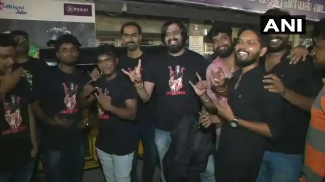 Fans in Chennai’s Rohini Theatre lined up for ‘Kaala’ 4 am show.