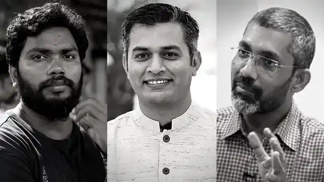 (From left) Kaala’s Pa. Ranjith, Masaan’s Neeraj Ghaywan and Sairat’s Nagraj Manjule.