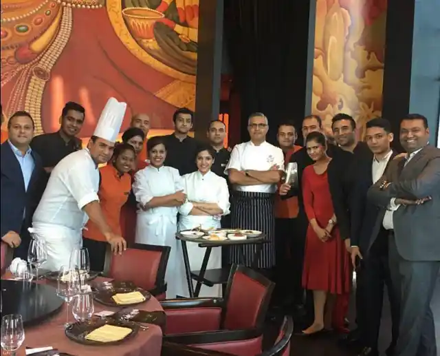 Atul Kochhar with his colleagues at JW Marriot, Dubai.