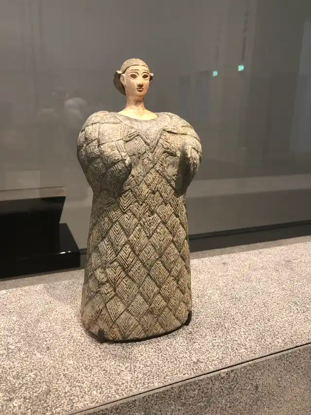 This Bactrian deity dressed in wool from 2,300-1,700 BC is said to represent the farmers’ concerns with fertility. 