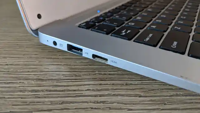 Multiple USB ports, HDMI port and microSD card slot. 