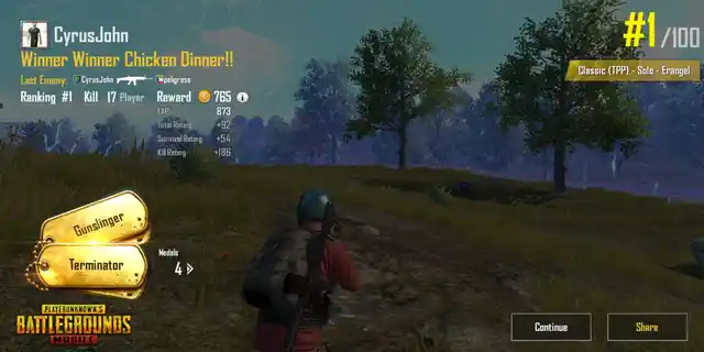 The lone survivor and winner! 