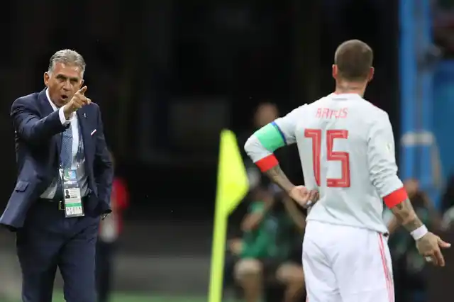 Ramos is no stranger to controversy, and doesn’t shy away from jawing with anyone, even Iran coach Carlos Queiroz.