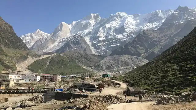 Ongoing development work at Kedarnath. 