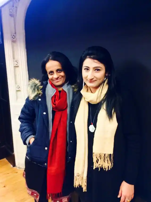 Dr Priyamvada Gopal (L). 