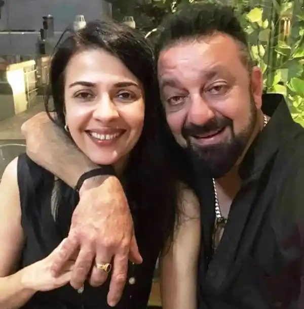 Namrata with Sanjay Dutt. 