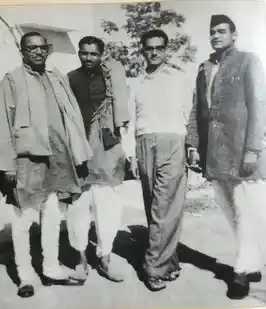 Atal Bihari Vajpayee (on the right) with Deen Dayal Upadhyaya during his time with the Jana Sangh.