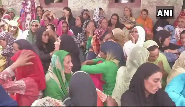 Family of Aurangzeb mourn his death in Jammu and Kashmir’s Poonch district.