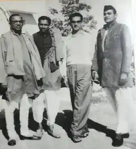 Atal Bihari Vajpayee with Deen Dayal Upadhyay and others. File photo.