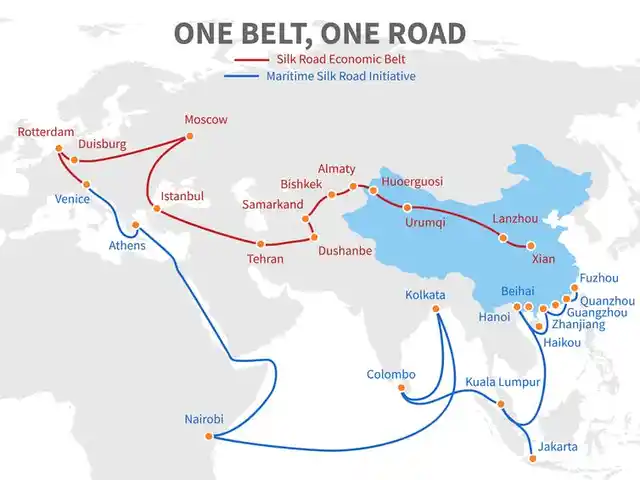 China’s Belt and Road trade route.