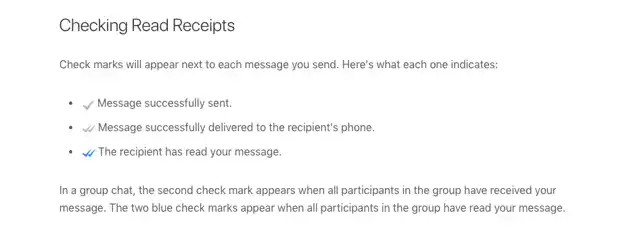 WhatsApp website shows what the ticks mean.