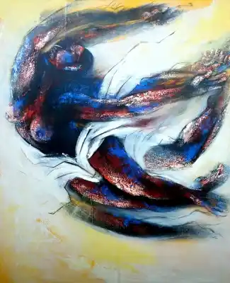 Artwork on the female form by contemporary artist Mrinmoy Barua.