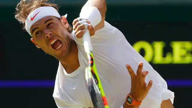 It was tough going for Nadal but he came through with the win in five sets.