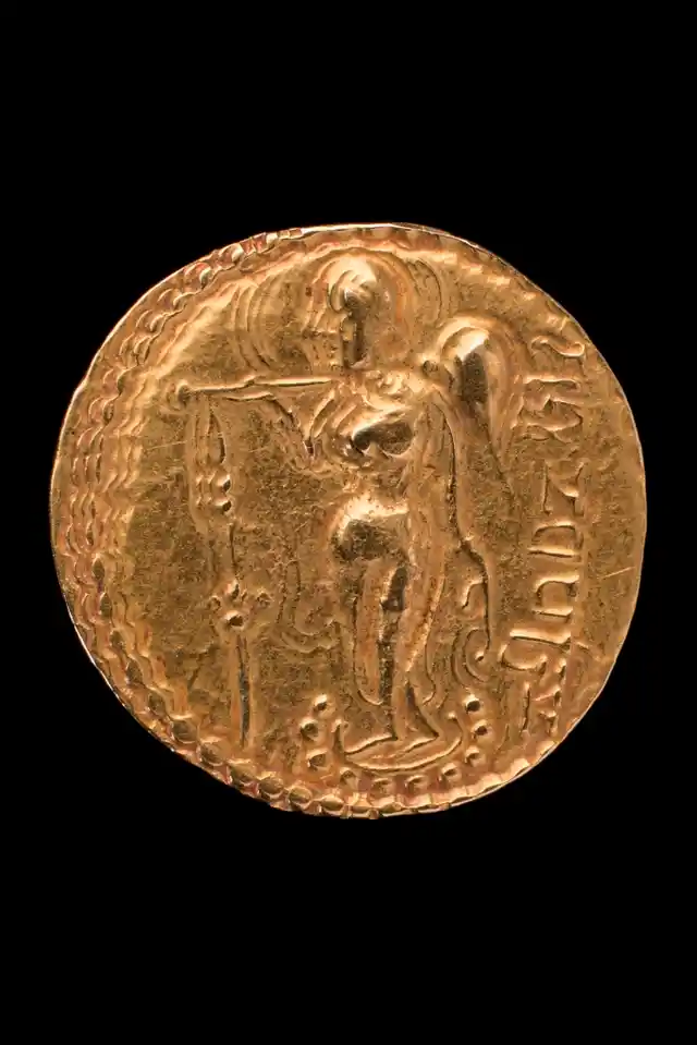Gupta dinar, Samudragupta Gold, about AD 335–80, Central India