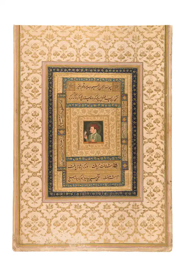 Jahangir Holding a Portrait of the Virgin MaryMughal, about AD 1620Probably Agra, Uttar Pradesh, India.