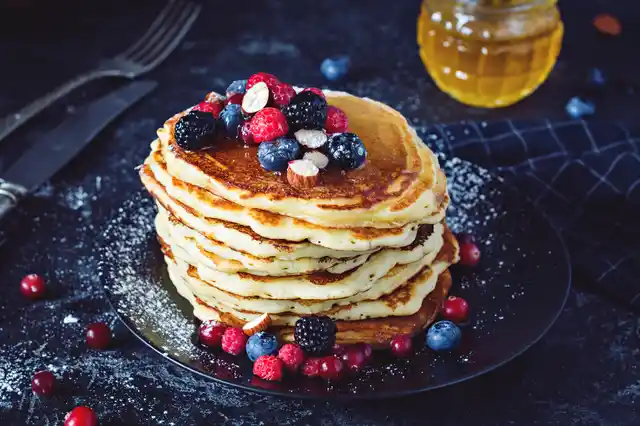 This dish can be had for breakfast , lunch, or as a dessert too.