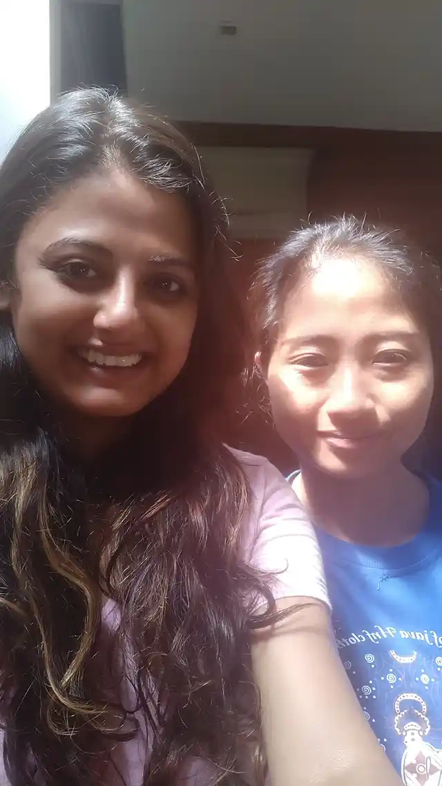 With Ayu, my massage therapist in Bali.