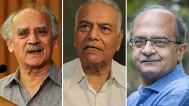 Arun Shourie, Yashwant Sinha and Prashant Bhushan. 