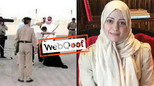 The shared post also included a photo that claimed to be of the activist but is actually of another person.