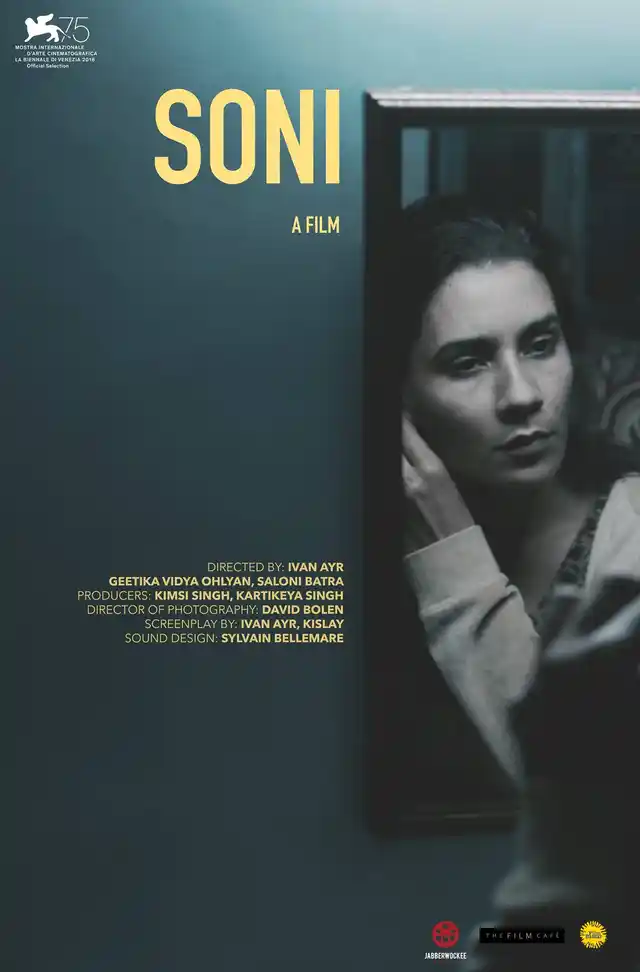 The official poster for <i>Soni</i>.