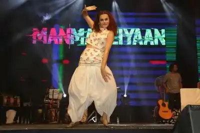 Greater Noida: Actress Taapsee Pannu at the promotion of her upcoming film "Manmarziyaan" in Greater Noida on Sept. 7, 2018. (Photo: Amlan Paliwal/IANS)