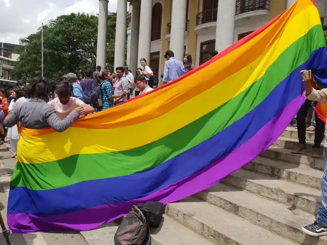 Supporters prepare before the Supreme Court’s verdict in Bengaluru. 