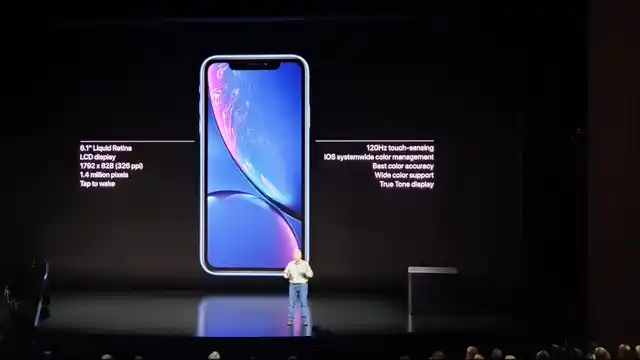 The iPhone Xr gets a 6.1-inch screen but with an LCD panel.