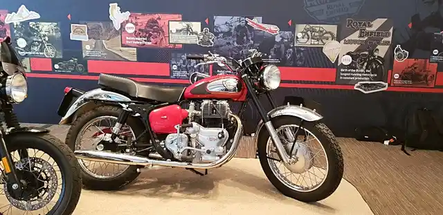 The original 1960's 750 Interceptor twin on display. 