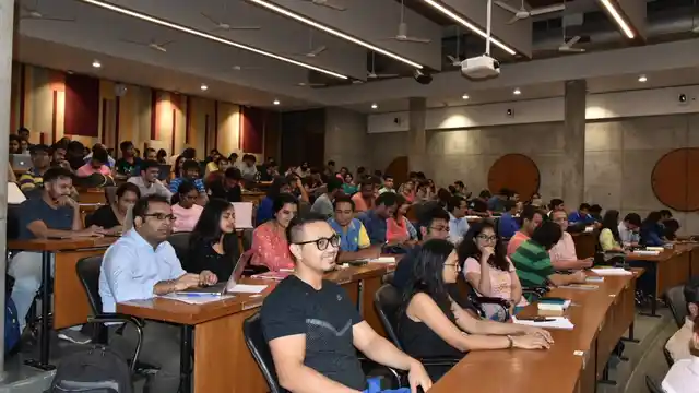 PG students during Pranab Mukherjee’s lecture