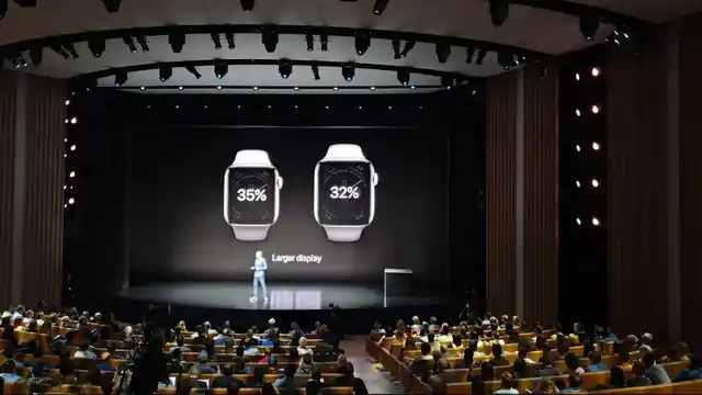 The new Apple Watch gets a bigger display. 