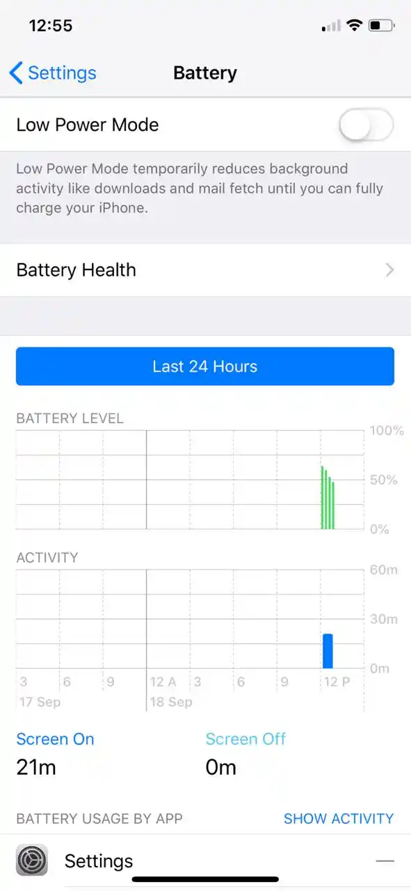 An in-depth look at the battery consumption on iOS 12. 