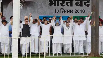 Congress President Rahul Gandhi on Monday, 10 September led the protest march in Delhi against rising fuel prices in the country.