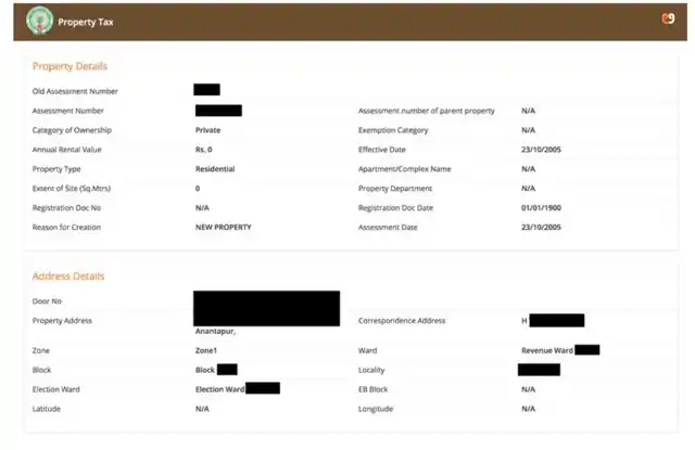 Publicly accessible Aadhaar-linked property owners’ profiles.