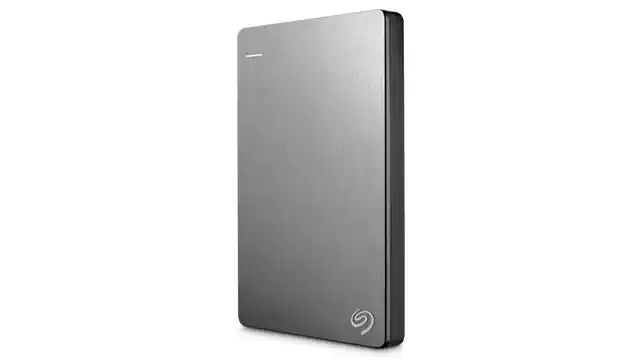 The Seagate 1TB Backup Plus Slim. 