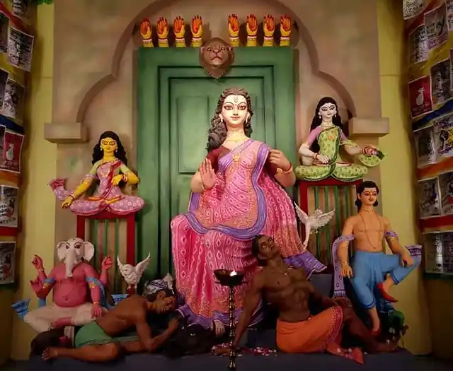 The theme of this pandal was the struggle of sex workers.