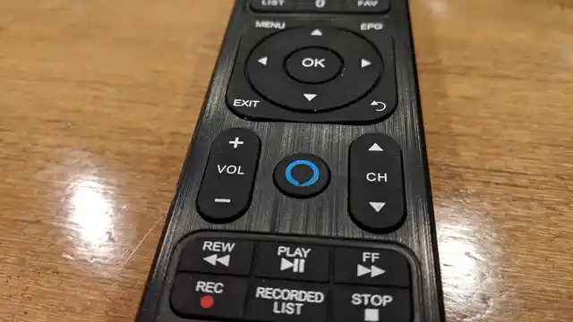 Press Alexa button to activate the voice control via remote. 
