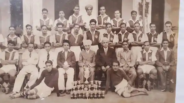 Bangalore Muslims team after winning a local tournament.