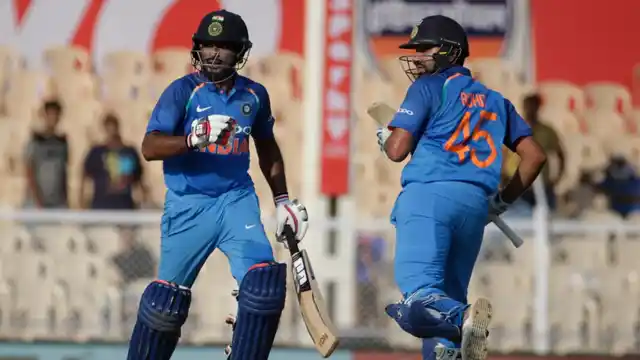India’s Rohit Sharma and Ambati Rayudu put up a 211-run stand for the third wicket.