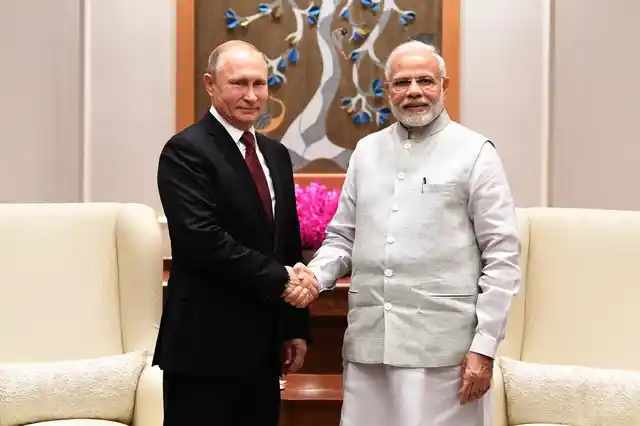 Russian President Vladimir Putin and PM Narendra Modi.