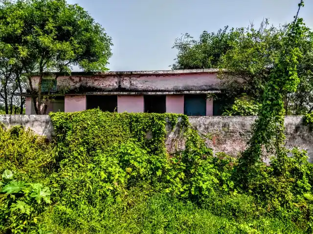The hospital in Ranhera village which has never had a doctor walk in, according to locals.