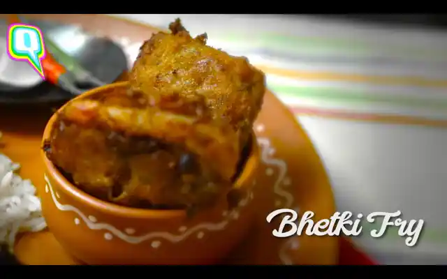 The traditional Bhetki fry.
