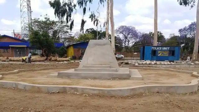 Construction of the monument began in August on a street that is named after Mahatma Gandhi.